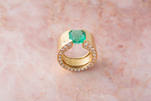 Load image into Gallery viewer, An emerald diamond ring by Jean Vendome (1930 - 2017)
