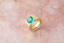 Load image into Gallery viewer, An emerald diamond ring by Jean Vendome (1930 - 2017)
