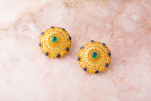 Load image into Gallery viewer, A pair of emerald, sapphire earrings by Ilias Lalaounis, 1970s
